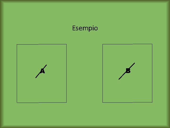 Esempio A B 