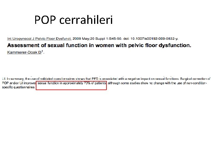 POP cerrahileri 