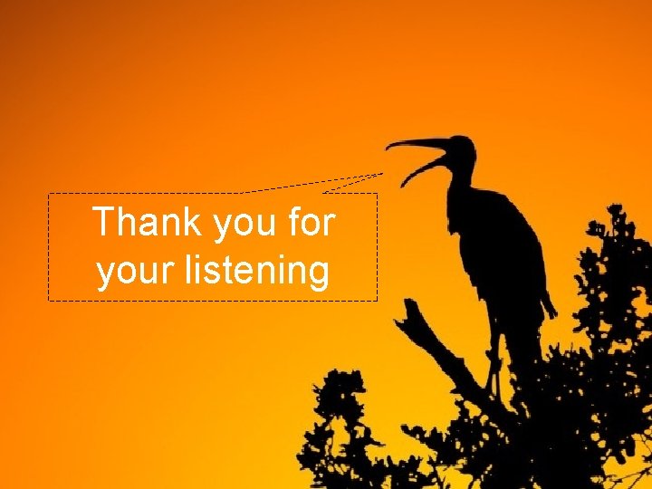 Thank you for your listening 