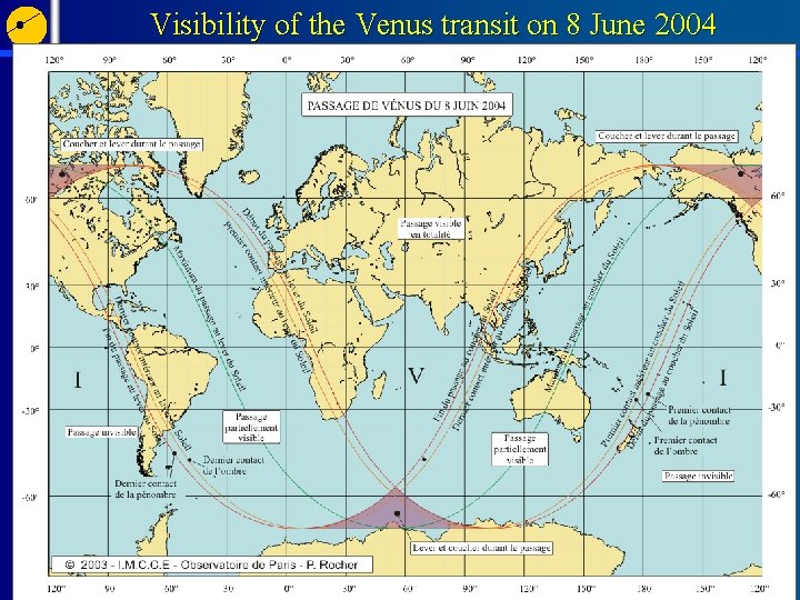 Visibility of the Venus transit on 8 June 2004 47 