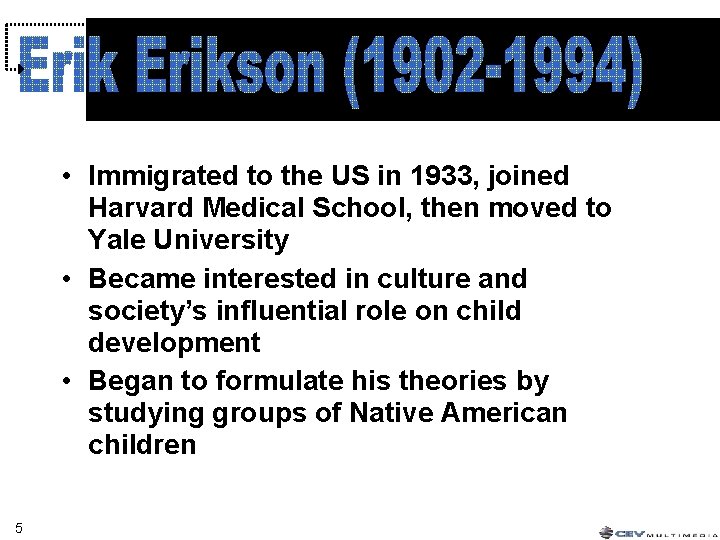 • Immigrated to the US in 1933, joined Harvard Medical School, then moved • Immigrated to the US in 1933, joined Harvard Medical School, then moved