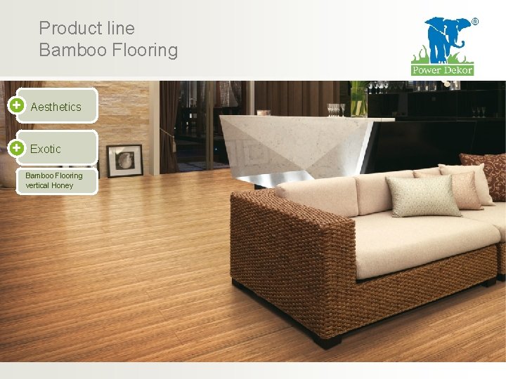 Product line Bamboo Flooring + Aesthetics + Exotic Bamboo Flooring vertical Honey 