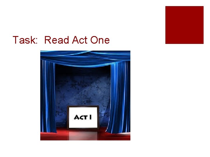 Task: Read Act One 