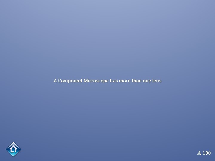 A Compound Microscope has more than one lens A 100 