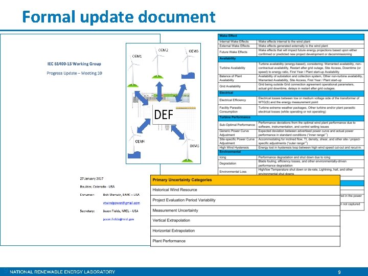 Formal update document 9 9 Formal update document 9 9