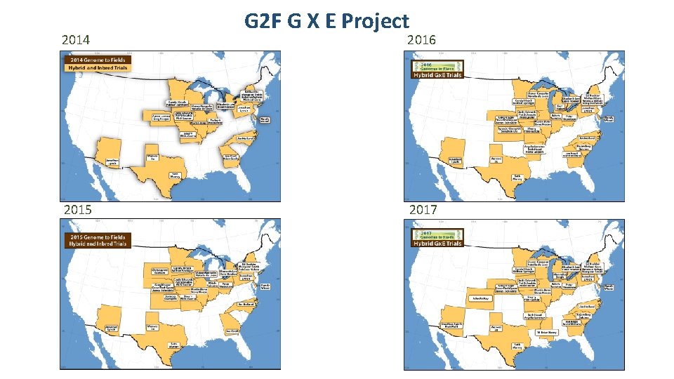 2014 2015 G 2 F G X E Project 2016 2017 