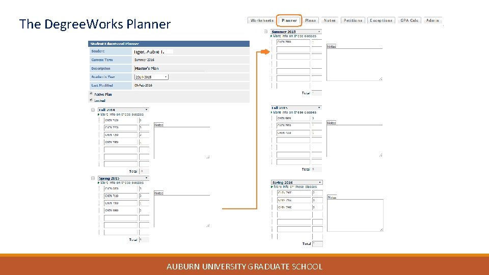 The Degree. Works Planner AUBURN UNIVERSITY GRADUATE SCHOOL 