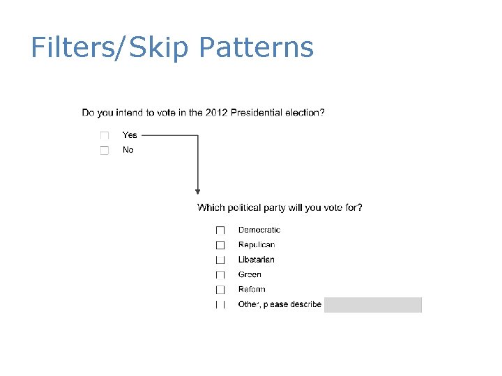 Filters/Skip Patterns 