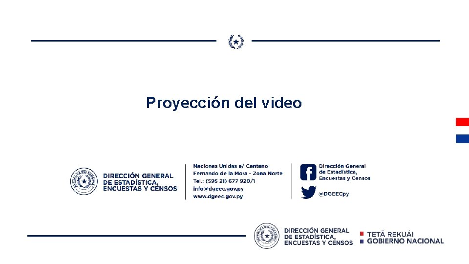 Proyección del video 