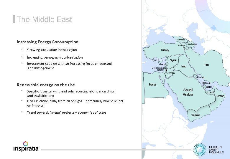The Middle East Increasing Energy Consumption • Growing population in the region • •