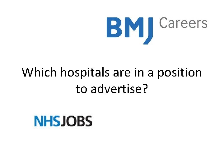 Which hospitals are in a position to advertise? 