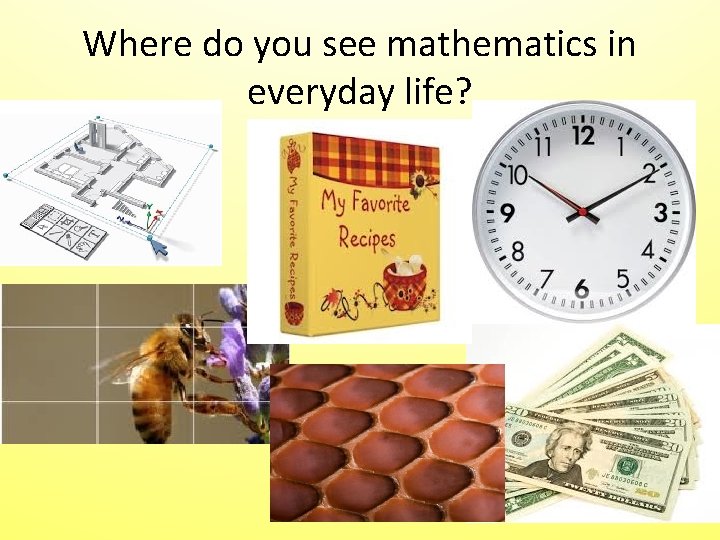 Where do you see mathematics in everyday life? Where do you see mathematics in everyday life?