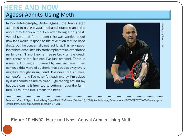 Figure 10. HN 02: Here and Now: Agassi Admits Using Meth 41 