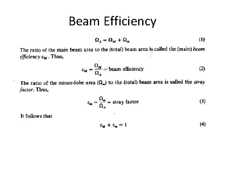 Beam Efficiency 