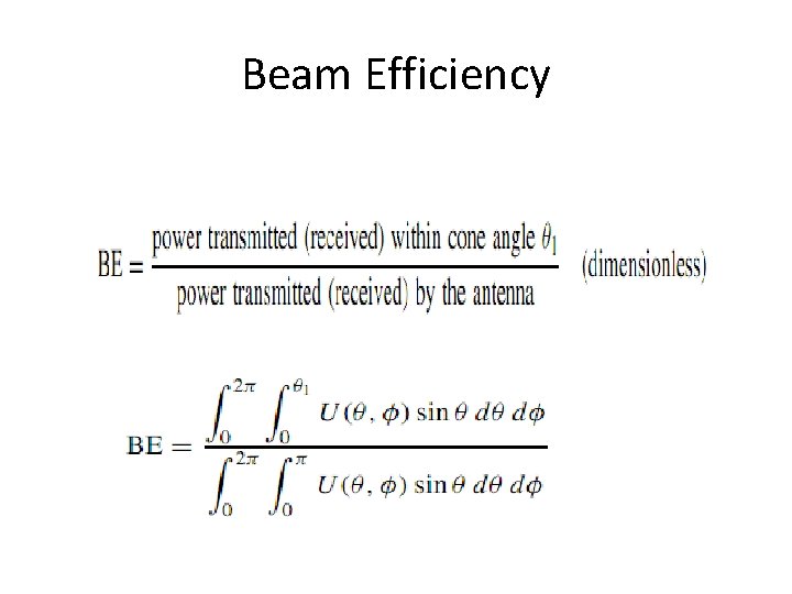 Beam Efficiency 