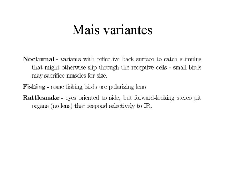 Mais variantes 