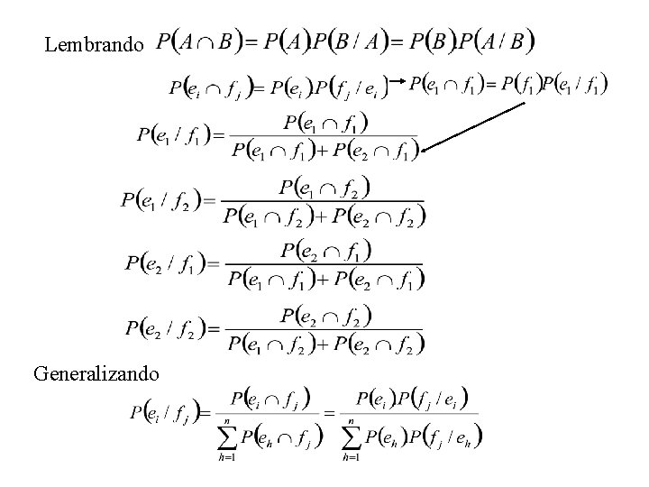 Lembrando Generalizando 