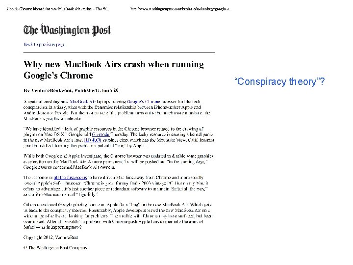 “Conspiracy theory”? 