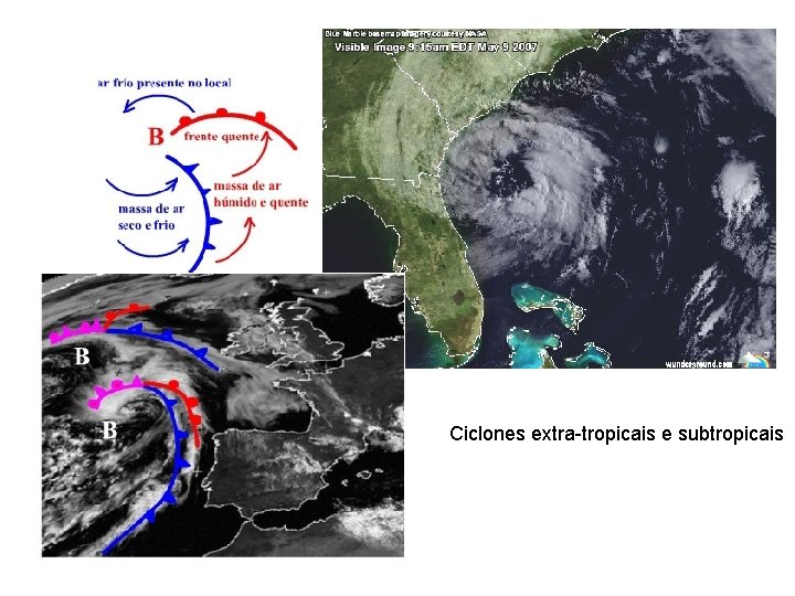 Ciclones extra-tropicais e subtropicais 