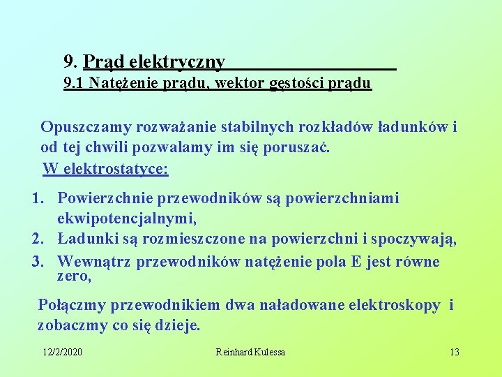 Wykad 7 8 9 Pole elektryczne na powierzchniach