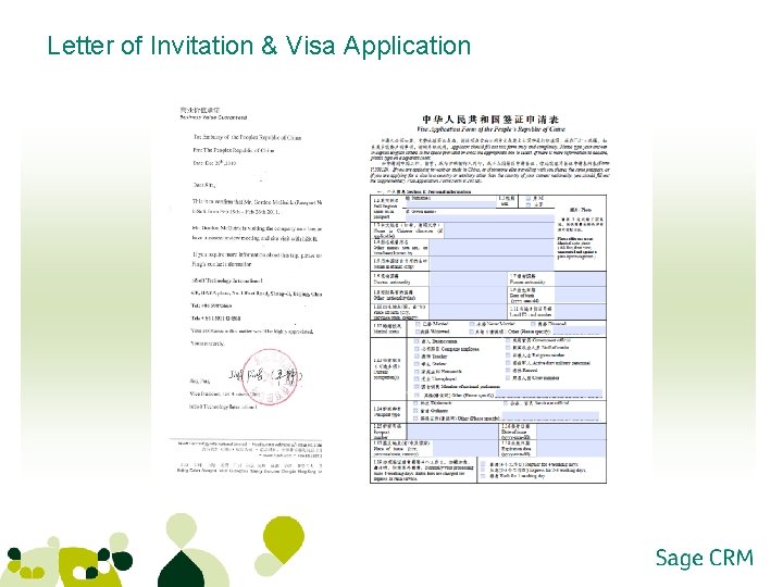 Letter of Invitation & Visa Application 
