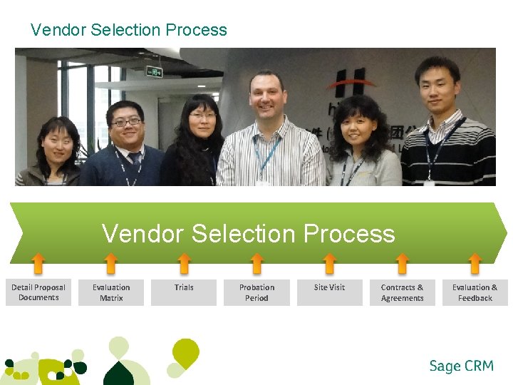 Vendor Selection Process Detail Proposal Documents Evaluation Matrix Trials Probation Period Site Visit Contracts