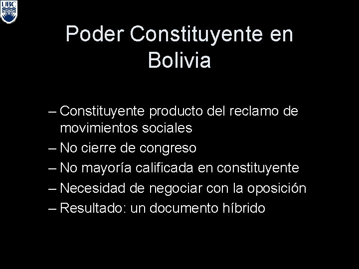 Poder Constituyente en Bolivia – Constituyente producto del reclamo de movimientos sociales – No