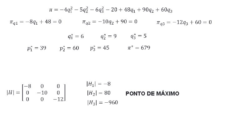 PONTO DE MÁXIMO PONTO DE MÁXIMO