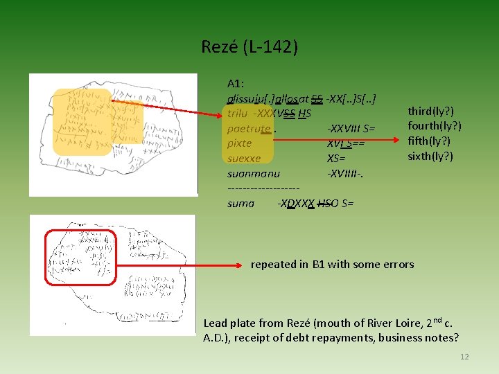 Rezé (L-142) A 1: alissuiu[. ]allosat SS -XX[. . ]S[. . ] trilu -XXXVSS