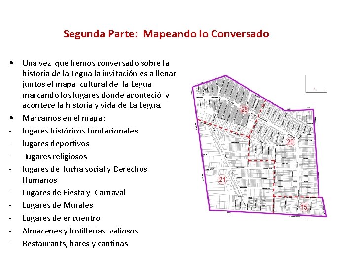 Segunda Parte: Mapeando lo Conversado • Una vez que hemos conversado sobre la historia