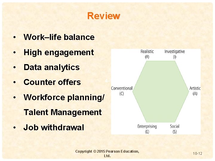 Review • Work–life balance • High engagement • Data analytics • Counter offers 4