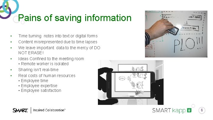 Pains of saving information • • • Time turning notes into text or digital Pains of saving information • • • Time turning notes into text or digital
