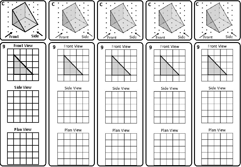 C Front 9 Side Front View Side View Plan View 