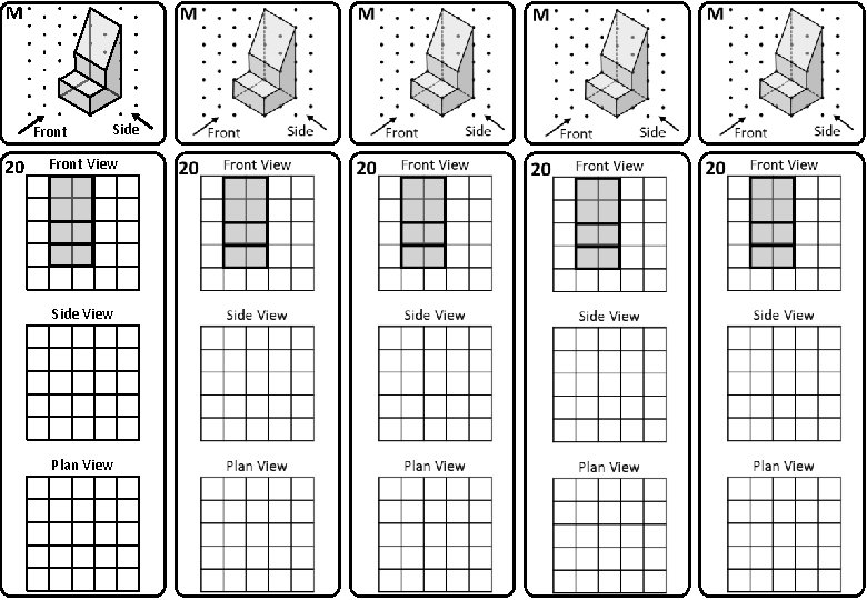 M Front 20 Side Front View Side View Plan View 