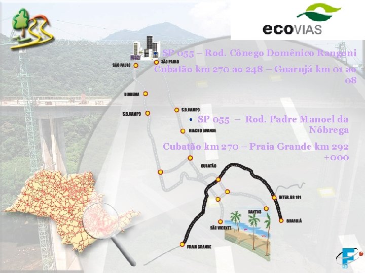  • SP 055 – Rod. Cônego Domênico Rangoni Cubatão km 270 ao 248