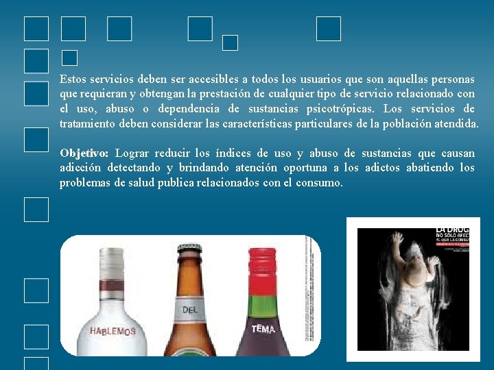 Estos servicios deben ser accesibles a todos los usuarios que son aquellas personas que