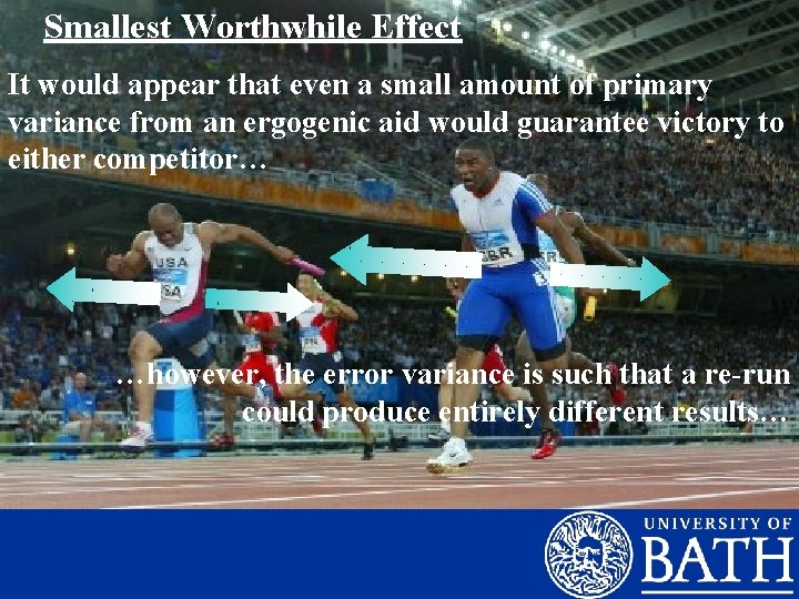 Smallest Worthwhile Effect It would appear that even a small amount of primary variance