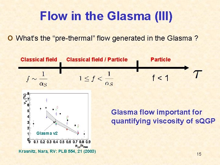 Flow in the Glasma (III) o What’s the “pre-thermal” flow generated in the Glasma