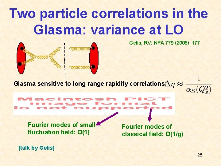 Two particle correlations in the Glasma: variance at LO Gelis, RV: NPA 779 (2006),