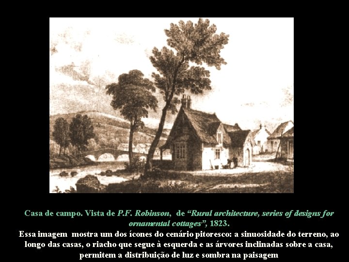 Casa de campo. Vista de P. F. Robinson, de “Rural architecture, series of designs