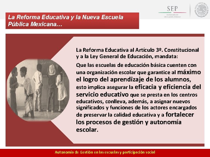 La Reforma Educativa y la Nueva Escuela Pública Mexicana… La Reforma Educativa al Artículo La Reforma Educativa y la Nueva Escuela Pública Mexicana… La Reforma Educativa al Artículo