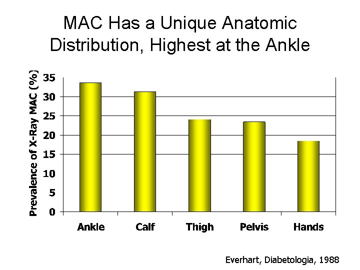 MAC Has a Unique Anatomic Distribution, Highest at the Ankle Everhart, Diabetologia, 1988 