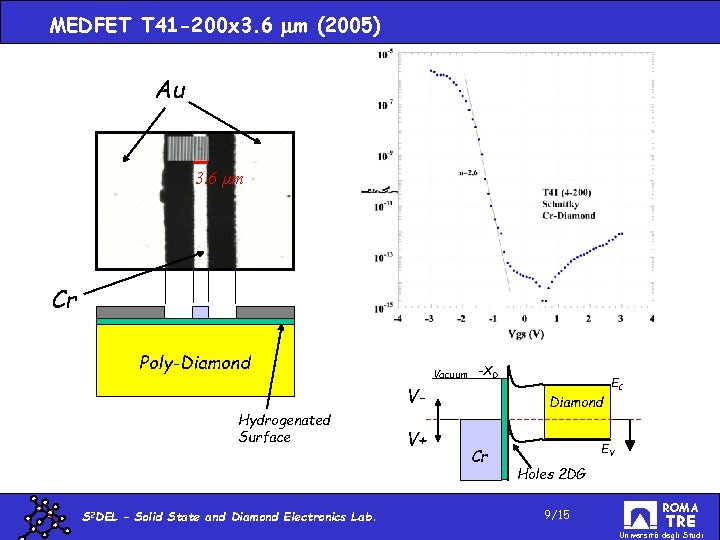 MEDFET T 41 -200 x 3. 6 mm (2005) Au 3. 6 µm Cr