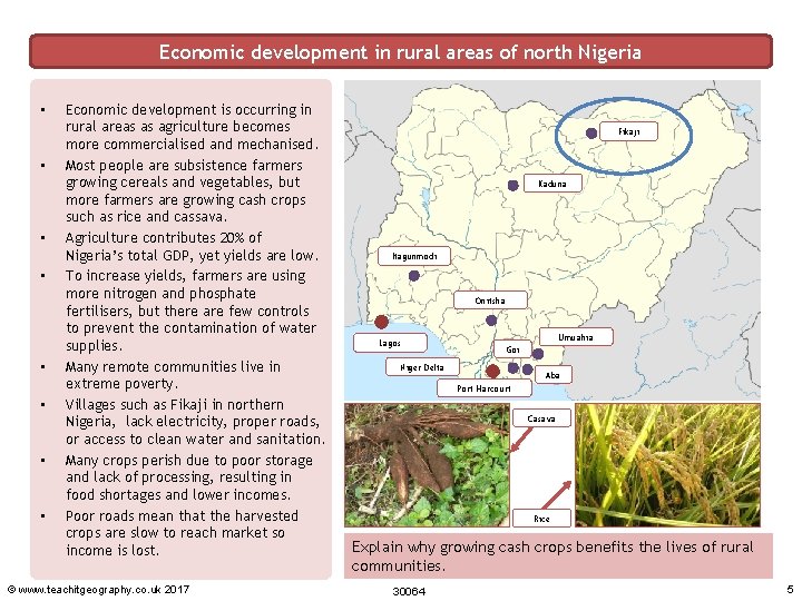 Economic development in rural areas of north Nigeria • • Economic development is occurring Economic development in rural areas of north Nigeria • • Economic development is occurring