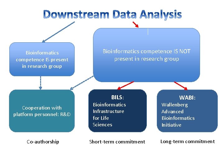 Bioinformatics competence IS present in research group Bioinformatics competence IS NOT present in research Bioinformatics competence IS present in research group Bioinformatics competence IS NOT present in research