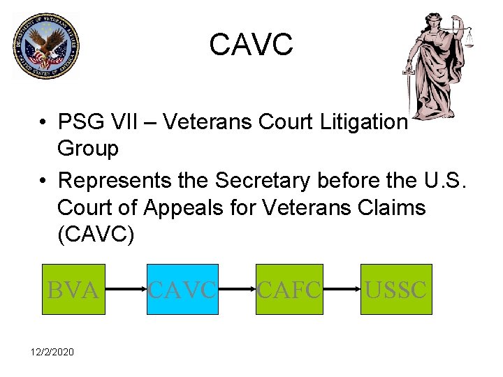 CAVC • PSG VII – Veterans Court Litigation Group • Represents the Secretary before