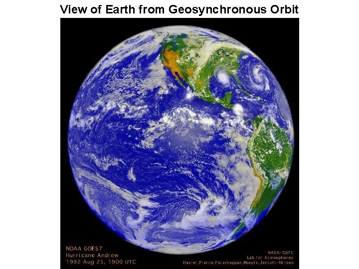 View of Earth from Geosynchronous Orbit 