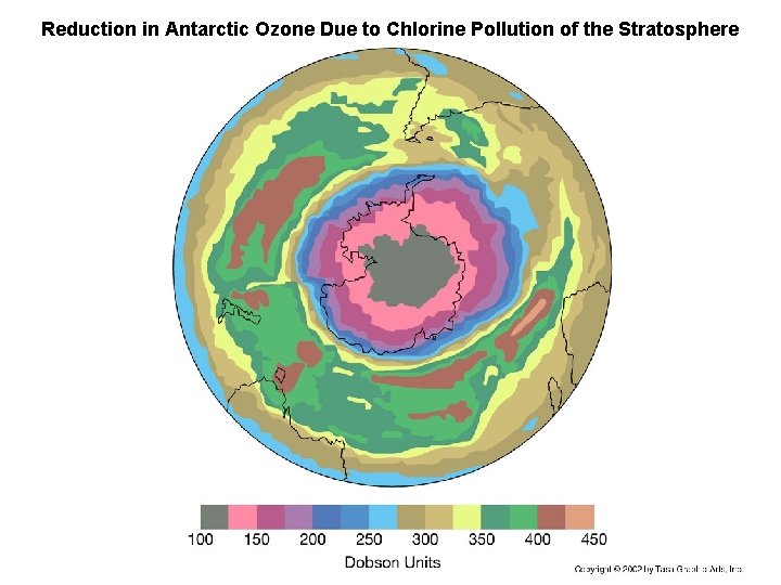 Reduction in Antarctic Ozone Due to Chlorine Pollution of the Stratosphere 