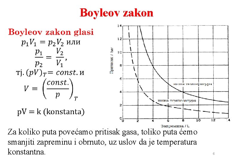 Boyleov zakon • Za koliko puta povećamo pritisak gasa, toliko puta ćemo smanjiti zapreminu Boyleov zakon • Za koliko puta povećamo pritisak gasa, toliko puta ćemo smanjiti zapreminu