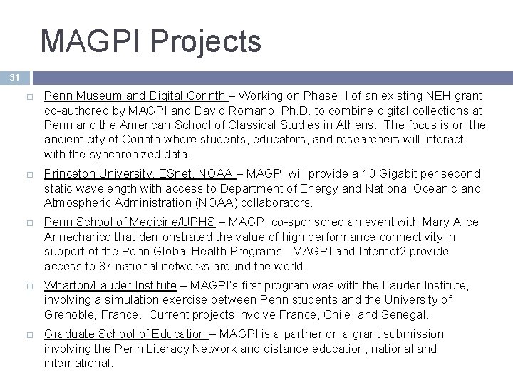MAGPI Projects 31 Penn Museum and Digital Corinth – Working on Phase II of MAGPI Projects 31 Penn Museum and Digital Corinth – Working on Phase II of